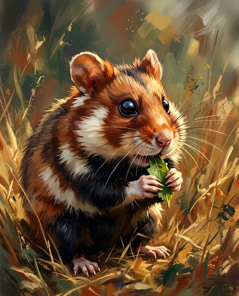 Nano Banana AI prompt example: European Hamster Wildlife Photography